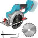 6" Brushless Cordless Circular Saw Compatible with Makita 18V Battery (Not Included) - 6900 RPM, Compact & Lightweight- Small Electric Circular Saw for Wood Cutting
