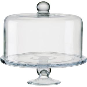 ARTLAND Simplicity Cake Stand with Straight Sided Dome - Flawless Glass, Tall Cake Friendly, Secure Design, Elegant Craftsmanship, Gift Ready, Durable, Designed