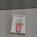 7 Color Galvanic Machines - Red Light Therapy for Face and Neck, Face Massager Tool for Wrinkles, Double Chin, Vibrating Facial Massager with Thermals, Pink