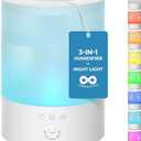 Everlasting Comfort 2.5L Top Fill Humidifiers for Bedroom, Quiet Ultrasonic Cool Mist Humidifier, Easy to Fill & Clean, Auto Shut-Off, 20 Hour Run Time, Aromatherapy