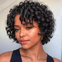 Leeven Gogo Curl Crochet Hair 6 Inch 8 Packs Black Ocean Wave Crochet Hair Pre Looped Deep Twist Goddess Box Braids Short Curly Water Wave Synthetic Braiding Hair for Women Girl Kids