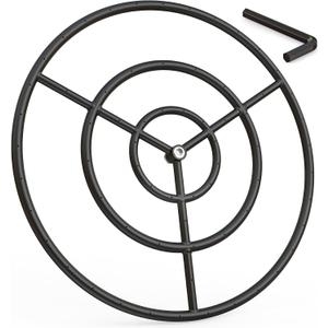 Onlyfire 36 Inch Round Fire Pit Burner Ring for Natural Gas & Propane Fire Pit and Fireplace, 304 Black Steel DIY Gas Burner for Outdoor and Indoor, High BTU 443,000, No Whistling Drilled Holes