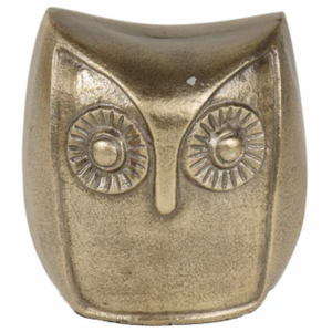 Owl Statue Metal Art Sculpture Handmade Antique Decorative Brass Collectible Figurine for Home Decoration