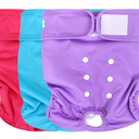 Wegreeco Washable Reusable Premium Dog Diapers, Bright Color, for Female Dog, Pack of 3, Dog Puppy & Doggy Diapers Female,Period Panties in Heat L