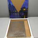 Cardboard Cat Scratcher, [Van Gogh Inspiration] Oil Painting Cat Scratching Board with Frame, Recycled Cat Scratch Pad for Indoor Cats, Cat Bed with Vintage Art Picture, Starry Night