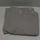 Stall Fabric Shower Curtain Waffle Weave 54 Wide by 78 Long, Hotel Luxury Spa, Water Repellent, Machine Washable, 230 GSM Heavy Duty, Spa, Gray Pique Pattern Decorative Bathroom Curtain (Grey)