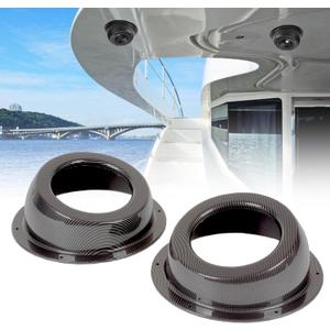 6.5" Speaker Pods, Angled Surface Mount Speaker Enclosures Boxes for UTV, RV, Boat, Door, Trunk, Car, Universal Painted Carbon Fiber Print (2PCS Hole Cut)
