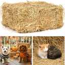 Natural Wheat Straw  3 LB Clean Dry Straw Bale for Stray Cats & Dogs, Soft Straw Bedding for Cat Shelter, Hay Bales for Decoration, Yard or Farm Use