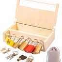 Montessori Lock and Key Toy Set for Kids, Educational Locks and Keys Toy, Montessori Materials Homeschool Preschool Educationl Toys for 3+ Year Old Toddlers (6 Pack Locks), LOCKS KEYS 01