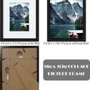 Hongkee 8x10 Black Picture Frames set of 3, Made of Wooden and Glass Photo frame - Displays Picture 5x7 with Mat or 8 x 10 without Mat, Desktop & Wall Collage Frame set
