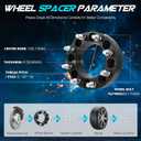 ILONPA 8x6.5 to 8x170 2 inch Wheel Spacers 126.15mm Bore for 1980-1998 Ford F250 F350, 1992-2007 E250 E350 Econoline, 9/16"-18 Studs 8 Lugs Wheel Adapters fits 1995-2010 Dodge Ram 2500 3500, Set of 4