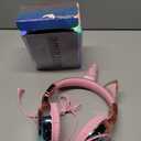 QearFun Kids Unicorn Headphones Wired with Mic, 85/94dB Safe Volume Limit, Sparkly Wired Headset, Foldable, Sharing Port & Tangle-Free Cord for School, Chromebook, Tablet, Travel, Boys & Girls