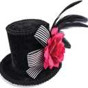 Rubies Harlequin Mini Top Hat for Adults, Women's No Size