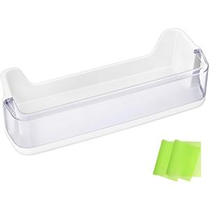 UPGRADED DA97-08347A Refrigerator Door Shelf Bin Replacement for Samsung Fridge RS265TDRS RS25H5111BC RS25H5111SR Door Shelf,DA63-05217A for Samsung Refrigerator Lower Bottom Door Bin Guard Shelf