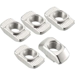 uxcell Sliding T Slot Nuts, M8 Half Round Roll in T-Nut for 4545 Series Aluminum Extrusion Profile, Carbon Steel Nickel-Plated, Pack of 30