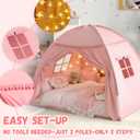 Full Size Kids Play Tent, Indoor Privacy Canopy Teepee for Boys & Girls, Portable Dark Room Sleeping Tent for Bedroom Floor Camping