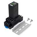 LCD Digital Display Relay, Dual Time Control Delayer With Plug-in Terminal Socket, 14-Pin 12 VDC 4PDT Delay Relay (H3Y-4)