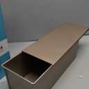 2-pack 2.2lb Gold Pullman Loaf Pan with Lid, Premium Non-Stick Coating Bread Pan, PFTE and PFOA-Free, Safe and Healthy Baking for Homemade Bread with Family-sized Recipes (13inch)