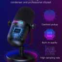 Gaming Microphone with Noise Cancellation & Mute Button, USB Condenser Mic for Streaming/Recording, Ultra-Compact Design, Compatible with PC/Mac/PS4/PS5, Podcast/YouTube/Twitch/Discord (Black)