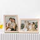 eletecpro 4x6 Enamel Picture Frame with Real Glass Cover, 1 Pack Pink Photo Frame with Gold Metal Edge, Horizontal and Vertical Display Pictures 4x6 for Tabletop, Bookshelf, Wall Decor