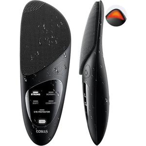 COSLUS Silicone Face Scrubber Facial Cleansing Brush: Portable Waterproof Rechargeable Face Wash Brush, 4 Cleansing Modes, Electric Face Exfoliator for Men Women Cleaning, Exfoliating, Massaging