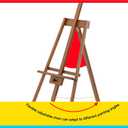 MEEDEN Art Easel Stand for Painting: Solid Beech Wooden Easel Holds Canvas up to 43" for Adult Studio - Adjustable Artist Painting Easel for Wedding Sign Poster Display - Walnut, 24x24x61 inches