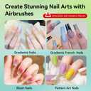 JODSONE 20 Colors Airbrush Gel Nail Polish Set for Nail Gradients No Dilution Gel Nail Polish DIY Various Patterns Nail Art, Girls Christmas Gift