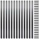 Aluminum Deck Balusters,Flat Metal Deck Spindles, for Deck Railing Porch Indoor Outdoor(Straight-QTY/25, Black-29.5")