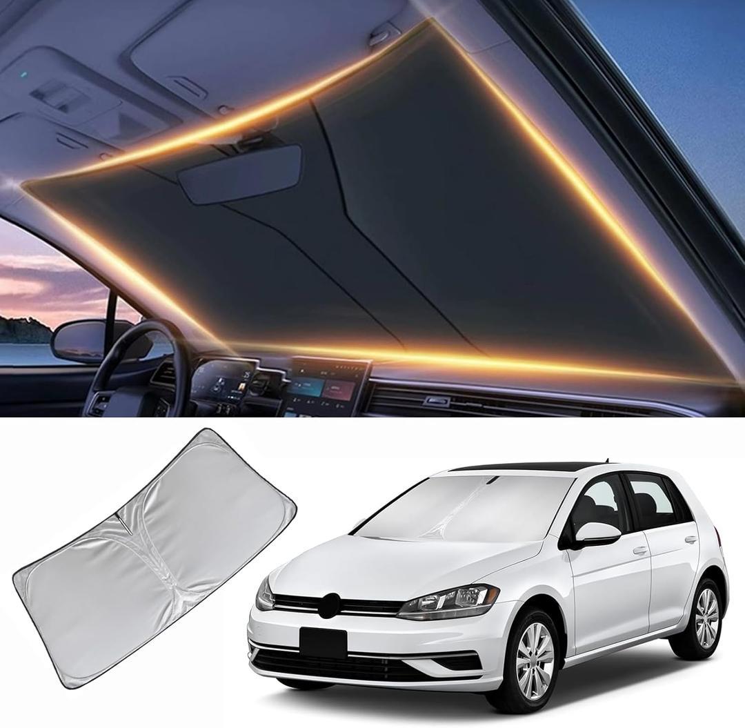 Windshield Sun Shade for Volkswagen Golf Front Window Shades Cover for 2015-2024 Golf Windshield Sun Visor Protector Car Accessories