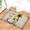 20"X 32" Sunflower You are My Sunshine Rustic Sunflower and Beesbathroom Shower Mat Doormat Non Slip,Floor Rug Absorbent Carpets Floor Mat Home Decor for Kitchen Bedroom Rug