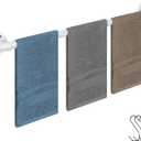 Industrial Pipe Towel Rack Towel Bar, Heavy Duty Wall Mounted Rustic Farmhouse Bath Towel Holder for Bathroom (White, 28)