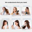 Hair Dryer Brush,Blow Dryer Brush with Attachments,110000 RPM Curly Twist 6 in 1 Air Style, Professional Ionic Hair Styling Tool, Left & Right Air Curler, Volumizer