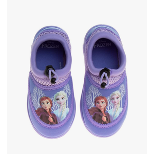 Disney Frozen Water Shoes for Girls- Pool Aqua Socks for Kids- Anna Elsa Sandals Princess Bungee Waterproof Beach Slides Sport Character Summer Slip-on Quick Dry (Toddler/Little Kid)(7/8)