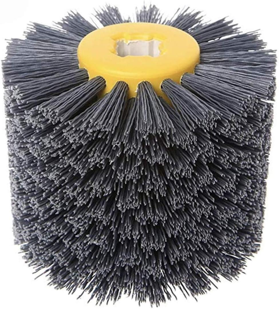 SIGNI Abrasive Nylon Drawing Wheel Drum Burnishing Polishing Brush for wooden furniture floor polishing 120X100mm 320 Grit 1pack