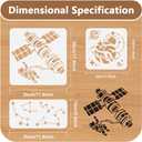 9 Pack Space Universe Planet Craft Stencil for Painting Reusable Plastic Aviation Themed Stencil for Painting on Wall Wood Fabric Canvas, DIY Home Decor Craft Stencil