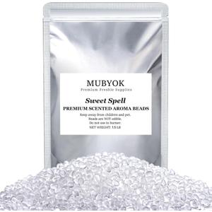 MUBYOK 1.5LB Sweet Spell Premium Scented Aroma Beads for Making Car Freshies Supplies PreScented Beads for Car Air Freshener Sachets Long-Lasing Scent
