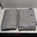 Blackout Curtains for Bedroom 100% Blackout Thermal Insulated with White Liner Light Grey Curtains Grommet Linen Curtains 84 inches Long,Vertical Drapes Privacy for Bedroom, 2 Panels 104" x 66" Each