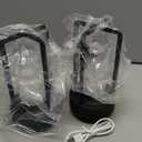 Set of 2 Cordless Table Lamps, LED Rechargeable Battery Operated Desk Lamps with 3 Color Stepless Dimmable, Small Light Portable for Outdoor Patio Bar Restaurants Bedroom Bedside (Black)