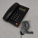 Corded Landline Telephone for Home, Caller ID/Call Waiting, Easy-to-Use, Speaker, Display, Desk Phone Only (Black)