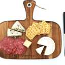 Cheese Knife Set - MATTSTONE HILL Cheese Knife & Acacia Cheese Board Set, Soft & Semi Hard Cheese Knife, Cutting Board, Charcuterie Board, Wood Serving Platter