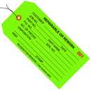 BOX USA BG20043 Inspection Tags, Pre-Wired, "Repairable or Rework", 4 3/4" x 2 3/8", Green (Pack of 1000)