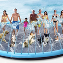 21 ft Giant Inflatable Splash Pad Extra Large 252" 2025 Update Non Slip Pad for Adults Large Dogs Pets Giant Thicken Sprinkler Pool Summer Outdoor Fun Backyard Fountain Play Mat (Classic Style)
