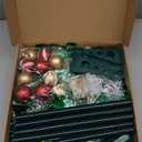 TURNMEON 5 Ft Pop Up Christmas Tree Dual Color Change Lights Ball Ornaments Star Sequin Green Tinsel Christmas Tree 8 Mode Timer Warm White Colorful Battery Operated Holiday Xmas Decoration Indoor