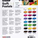 Mont Marte Soft Pastels in Tin Box Signature 24pc, 24 Assorted Colors, Vibrant Pastel Sticks, Great Blending, Comes in Storage Case, Ideal for Art, Craft, Coloring and Sketching (24 Count (Pack of 1), Multicolor)