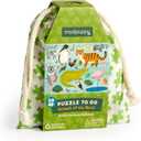 Mudpuppy Animals of The World to Go Puzzle, 36 Pieces – Great for Kids Ages 3+ - Perfect for Travel, Easy Clean-Up, Packaged in Secure, Reusable Fabric Bag