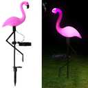 Solar Flamingo Light 1 Pc, Waterproof Solar Garden Lights Outdoor Decor, Pink Flamingo Garden Decor, Birthday Christmas New Home Gift, for Yard Lawn Walkway Pathway