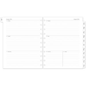 2026 Weekly & Monthly Planner Refill, A4 Letter Size Planner Inserts for 11-Disc Discbound Planner, 8.5"x11", Jan. 2026 - Dec. 2026, 12 Monthly Calendars with Laminated Tabs