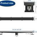 Neodrain 18-Inch Linear Shower Drain,with 2-in-1 Flat & Tile Insert Shiny Black Cover, Rectangle Shower Floor Drain, Linear Drain with Adjustable Leveling Feet, Hair Strainer