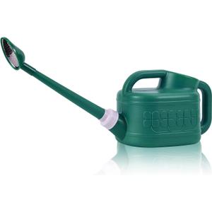 Plastic Watering Can for Indoor & Outdoor Plants 1 Gallon/4-Liter, Ebristar Watering Pot for Garden Flower with Long Spout and Removable 360 Degree Rotation Sprinkler Head - Dark Green