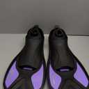 Belyfuko Short Swim Fins, Adult Kids Snorkel Fins for Lap Swimming Diving Snorkeling Travel Size with Mesh Bag, Purple, L